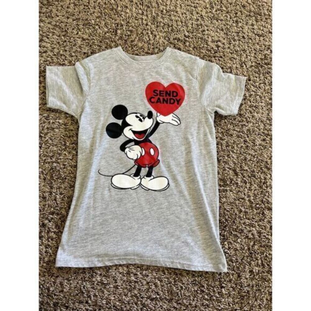 Disney Mickey Mouse "send‎ candy" gray shirt size Medium
